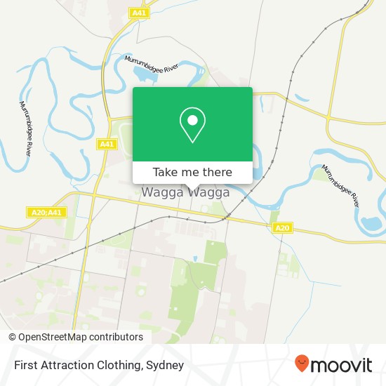 Mapa First Attraction Clothing, Baylis St Wagga Wagga NSW 2650