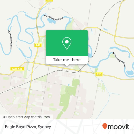 Mapa Eagle Boys Pizza, Baylis St Wagga Wagga NSW 2650