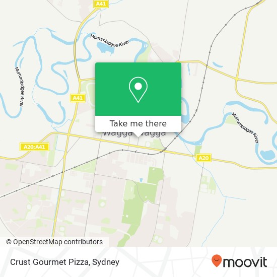 Crust Gourmet Pizza, Baylis St Wagga Wagga NSW 2650 map