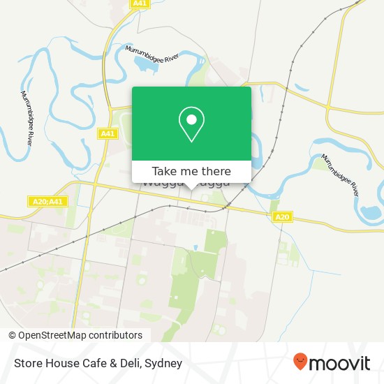 Store House Cafe & Deli, Baylis St Wagga Wagga NSW 2650 map