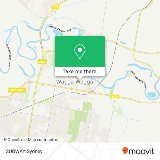 Mapa SUBWAY, 62 Forsyth St Wagga Wagga NSW 2650