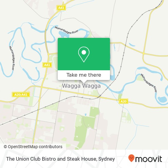 The Union Club Bistro and Steak House, 122 Baylis St Wagga Wagga NSW 2650 map