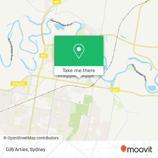 Mapa Gilb'Arties, 65 Baylis St Wagga Wagga NSW 2650