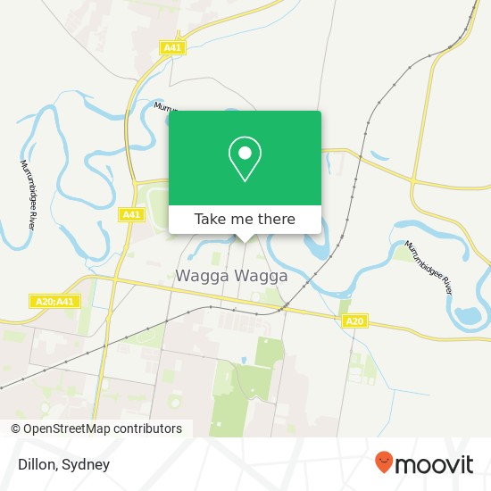 Mapa Dillon, 242 Baylis St Wagga Wagga NSW 2650