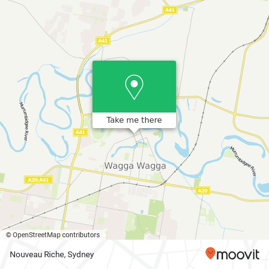 Mapa Nouveau Riche, 47-49 Gurwood St Wagga Wagga NSW 2650