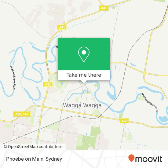 Mapa Phoebe on Main, 108 Fitzmaurice St Wagga Wagga NSW 2650