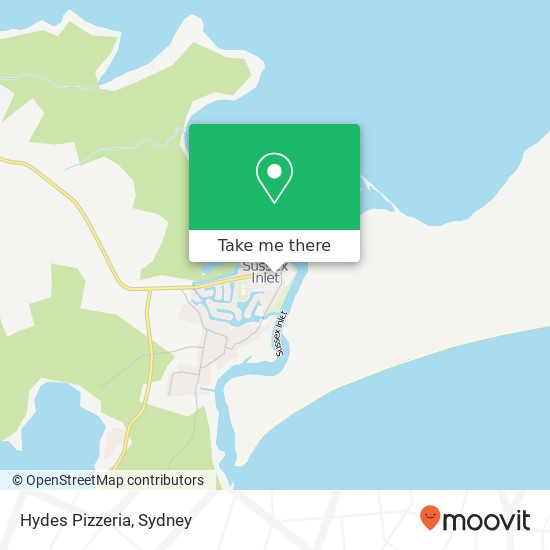 Hydes Pizzeria, Jacobs Dr Sussex Inlet NSW 2540 map