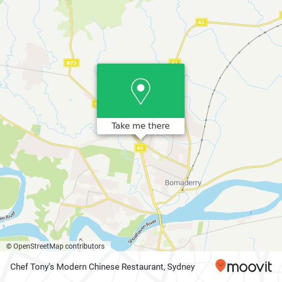 Mapa Chef Tony's Modern Chinese Restaurant, Cambewarra Rd Bomaderry NSW 2541