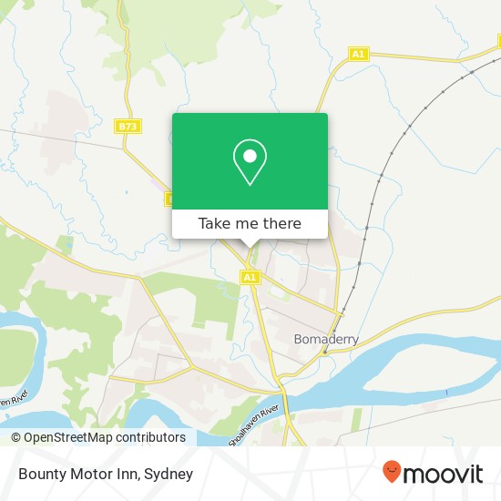 Mapa Bounty Motor Inn, 271 Princes Hwy Bomaderry NSW 2541