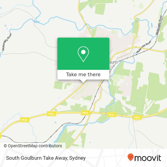 South Goulburn Take Away, Hume St Goulburn NSW 2580 map