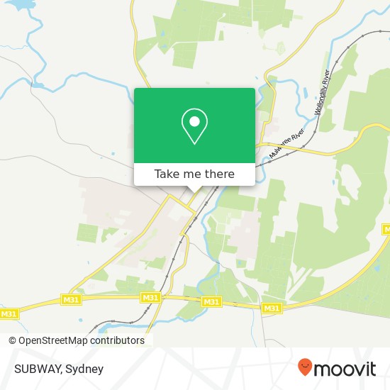 SUBWAY, Auburn St Goulburn NSW 2580 map