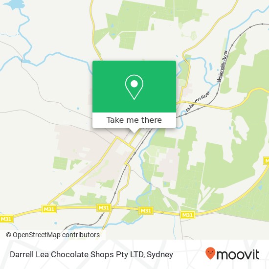Darrell Lea Chocolate Shops Pty LTD, 168 Auburn St Goulburn NSW 2580 map