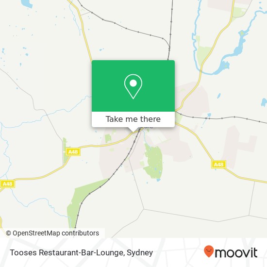 Mapa Tooses Restaurant-Bar-Lounge, 490-494 Argyle St Moss Vale NSW 2577