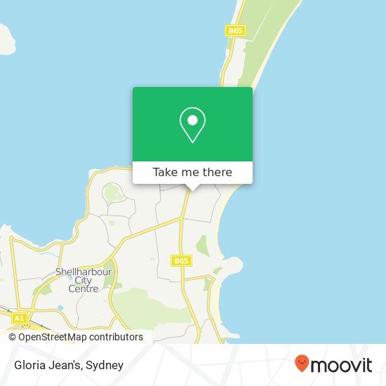 Mapa Gloria Jean's, Warilla NSW 2528