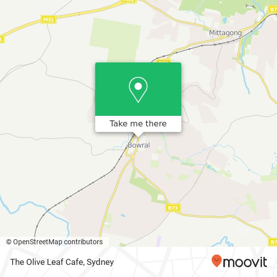 Mapa The Olive Leaf Cafe, 328 Bong Bong St Bowral NSW 2576