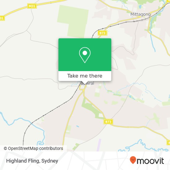 Mapa Highland Fling, 411 Bong Bong St Bowral NSW 2576