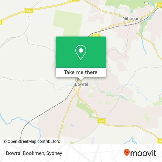 Mapa Bowral Bookmen