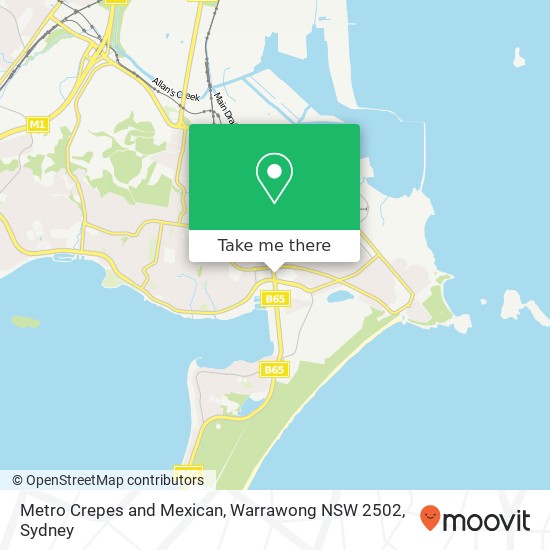 Metro Crepes and Mexican, Warrawong NSW 2502 map