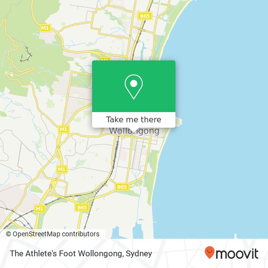 The Athlete's Foot Wollongong map