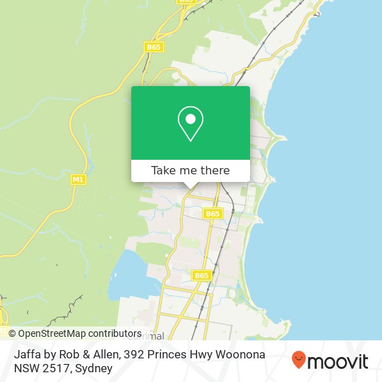 Mapa Jaffa by Rob & Allen, 392 Princes Hwy Woonona NSW 2517