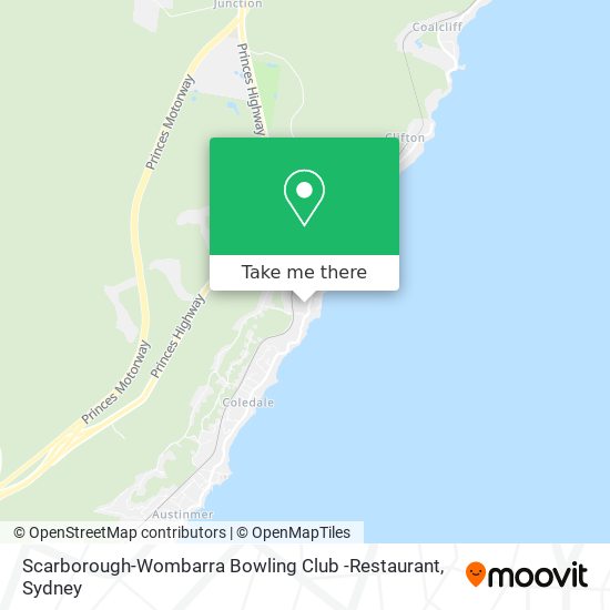 Mapa Scarborough-Wombarra Bowling Club -Restaurant