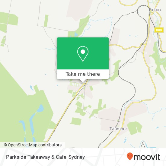 Mapa Parkside Takeaway & Cafe, 17 Oaks St Thirlmere NSW 2572