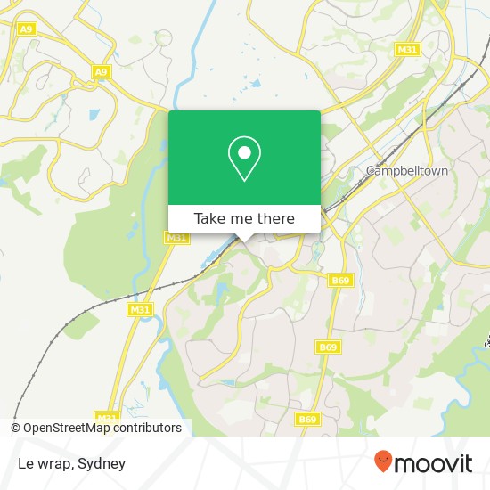 Mapa Le wrap, 14 Gilchrist Dr Campbelltown NSW 2560