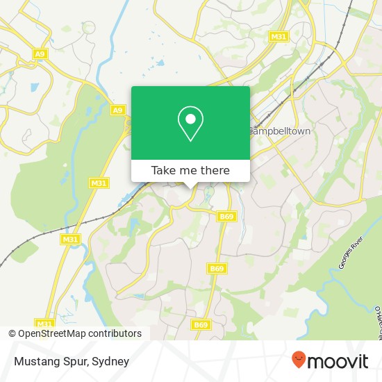 Mustang Spur, Campbelltown NSW 2560 map