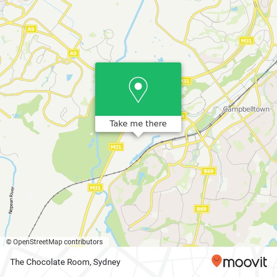 The Chocolate Room, Australis St Campbelltown NSW 2560 map