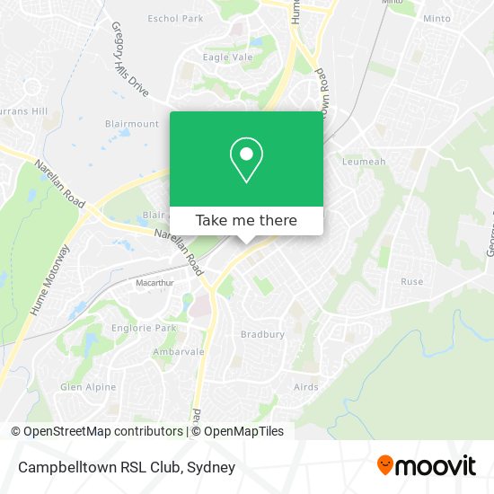Campbelltown RSL Club map