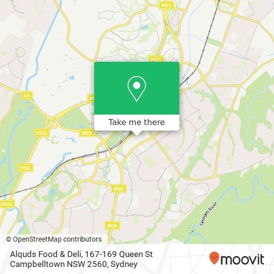 Alquds Food & Deli, 167-169 Queen St Campbelltown NSW 2560 map