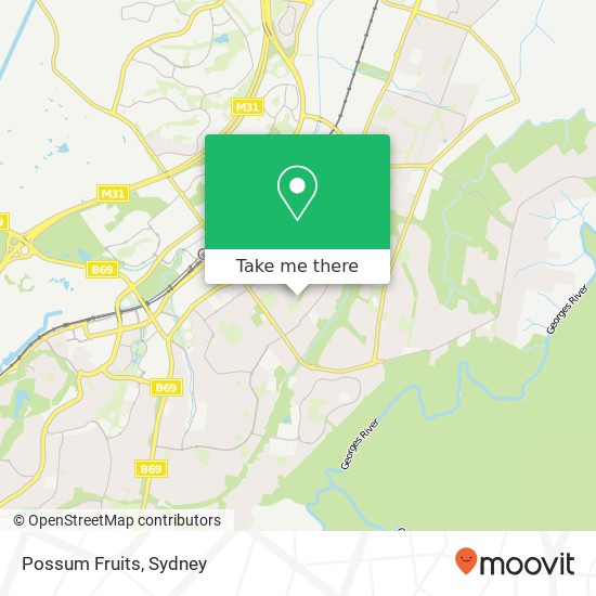 Mapa Possum Fruits, 1 Valinda Cres Campbelltown NSW 2560