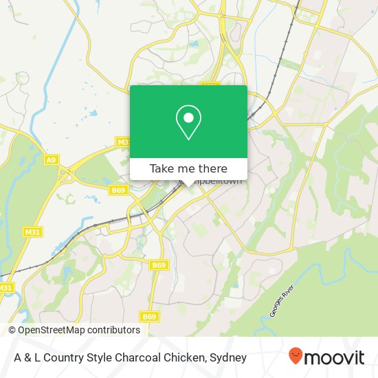 A & L Country Style Charcoal Chicken, 113 Queen St Campbelltown NSW 2560 map