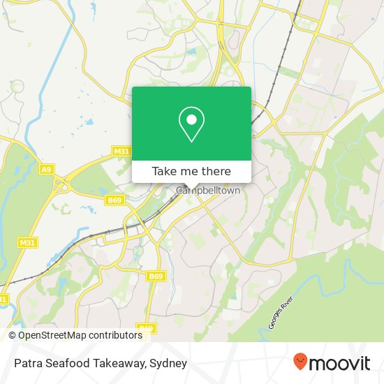 Patra Seafood Takeaway, 116 Queen St Campbelltown NSW 2560 map