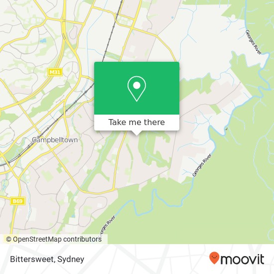 Mapa Bittersweet, 21 Denison St Ruse NSW 2560