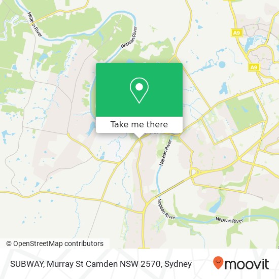 SUBWAY, Murray St Camden NSW 2570 map