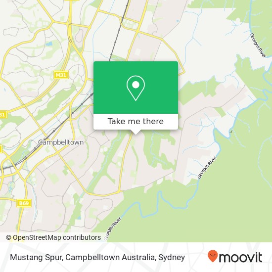 Mustang Spur, Campbelltown Australia, Greenway St Ruse NSW 2560 map