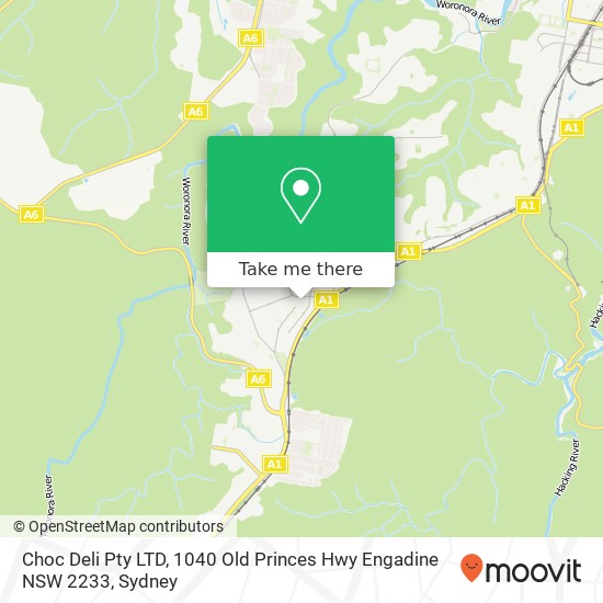 Mapa Choc Deli Pty LTD, 1040 Old Princes Hwy Engadine NSW 2233