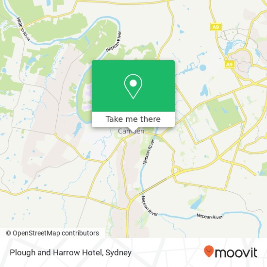 Mapa Plough and Harrow Hotel, 12 Camden NSW 2570
