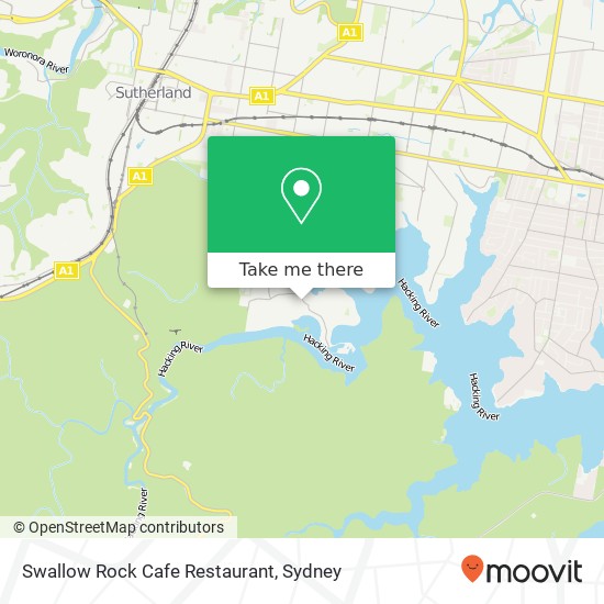 Mapa Swallow Rock Cafe Restaurant, 110B Grays Point Rd Grays Point NSW 2232
