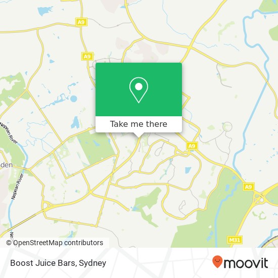 Boost Juice Bars, Camden Byp Narellan NSW 2567 map