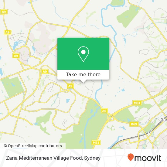 Zaria Mediterranean Village Food, Iando Way Currans Hill NSW 2567 map