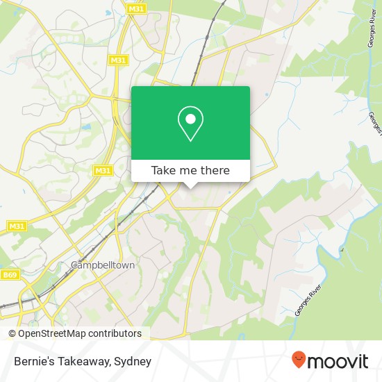 Bernie's Takeaway, 52 Parkhill Ave Leumeah NSW 2560 map