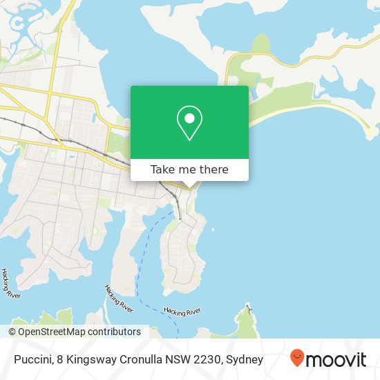 Mapa Puccini, 8 Kingsway Cronulla NSW 2230