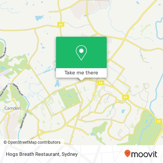 Hogs Breath Restaurant, Camden Valley Way Narellan NSW 2567 map