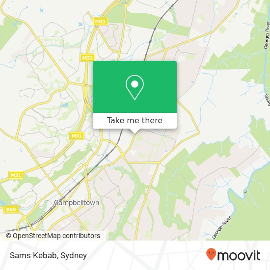 Sams Kebab, Pembroke Rd Minto NSW 2566 map