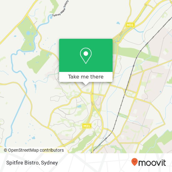 Mapa Spitfire Bistro, Spitfire Dr Raby NSW 2566