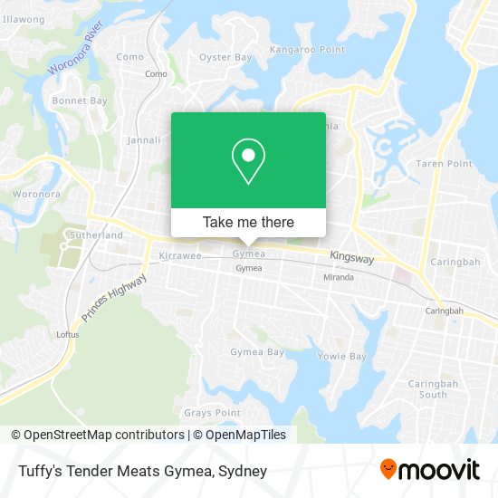 Mapa Tuffy's Tender Meats Gymea