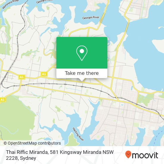 Thai Riffic Miranda, 581 Kingsway Miranda NSW 2228 map