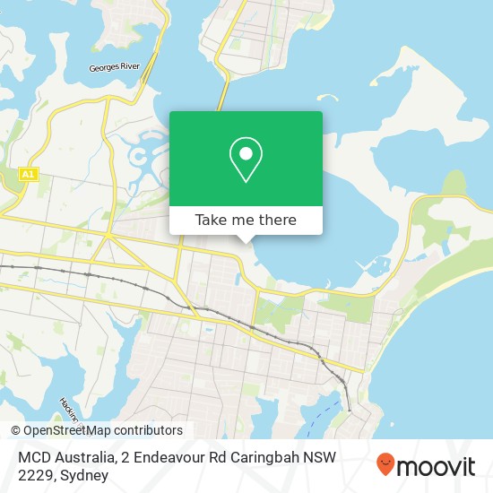 Mapa MCD Australia, 2 Endeavour Rd Caringbah NSW 2229